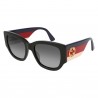 Gucci Web GG0276S-001 Black Red Occhiali da Sole